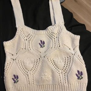 Knitted cropped/tank top